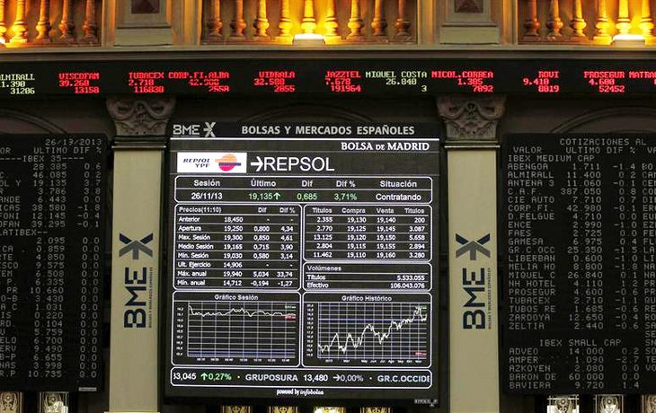 Las acciones de Repsol sufren una leve baja en la Bolsa de Madrid