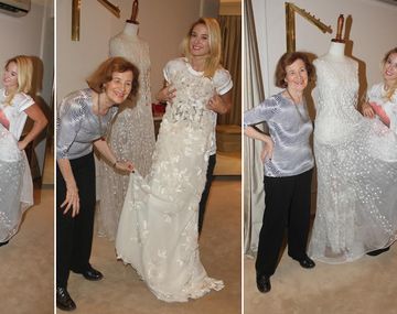 Jésica Cirio no teme a la mala suerte y mostró su vestido de novia