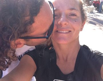 Gabriel Milito y su mujer