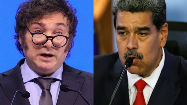 Javier Milei y Nicolás Maduro.