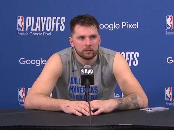 Video: el insólito audio que interrumpió la conferencia de Luka Doncic