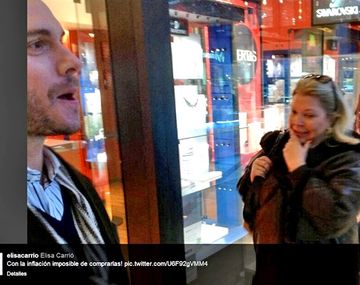 El tuit frívolo que borró Carrió después de ir de shopping