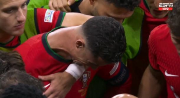 El llanto de Cristiano Ronaldo tras fallar un penal en el alargue de Portugal vs Eslovenia