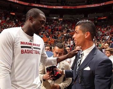 Cristiano fue a ver a los Heat y se llevó una sorpresa de la mascota