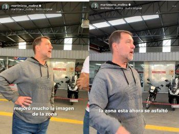 Papelón de Martiniano Molina: publicó una charla con un vecino que le destacó obras que hizo Mendoza