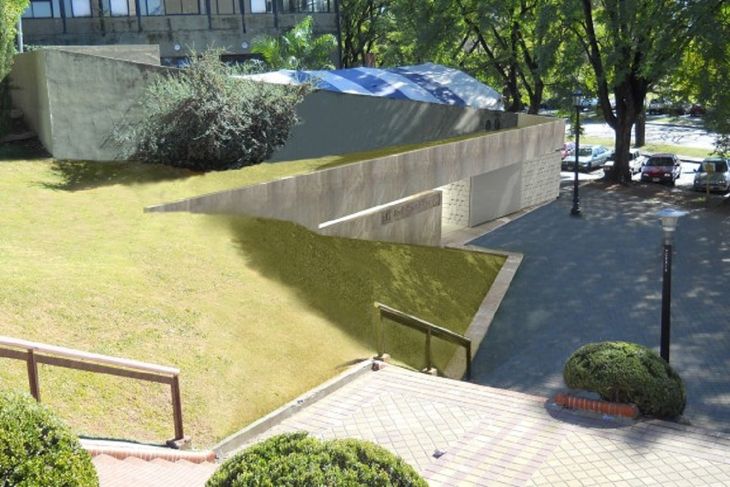 Baño público en un parque de la ciudad de Rosario