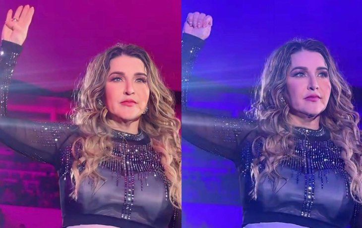 Alicia Villarreal pidió auxilio en pleno recital con la señal de la violencia de género