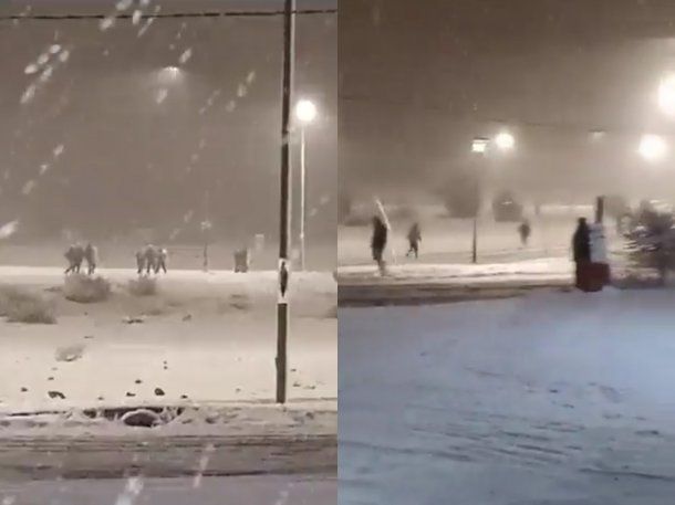 Bariloche: la Policía impidió que robaran un supermercado en medio de la nieve