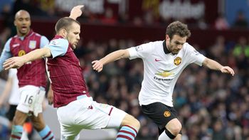 con gol de falcao, el manchester igualo ante el aston villa con gol de falcao, el manchester igualo ante el aston villa