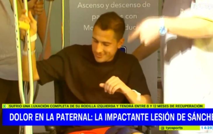 Luciano Sánchez rompió el silencio luego de la dura lesión: qué dijo