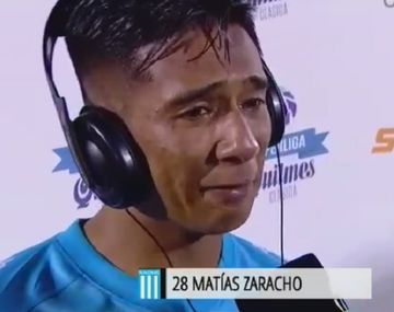 La emoción de Racing campeón: el llanto de Zaracho