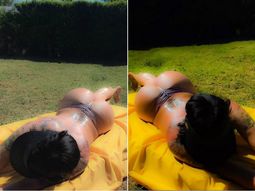 Daniela Cardone en hilo dental. Daniela Cardone en hilo dental.