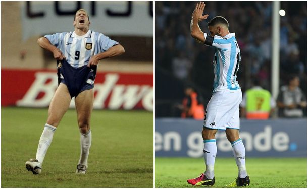 Martín Palermo y Lisandro López