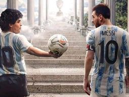 El sentido homenaje de Messi a Maradona en el aniversario de su muerte