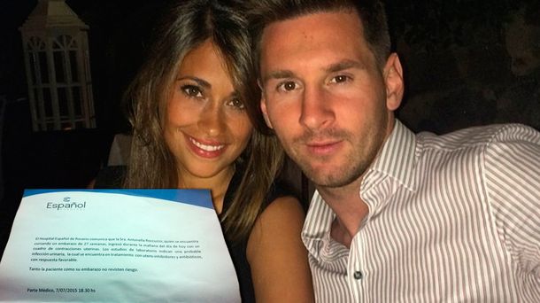 Éste es el parte médico de Antonella Roccuzzo, la mujer de Messi