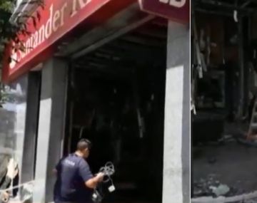 Atentado a un banco en Flores: incendiaron una sucursal