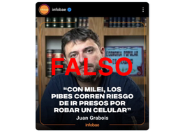 No, Juan Grabois no dijo: Con Milei, los pibes corren peligro de ir presos por robar un celular