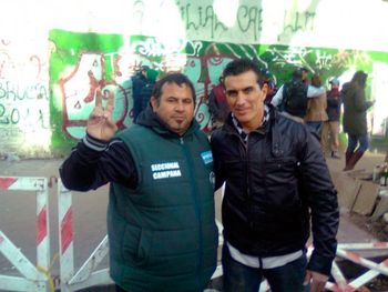 El barrabrava Héctor Paraguayo González, vinculado al sindicato de Camioneros, junto a Dani la Muerte