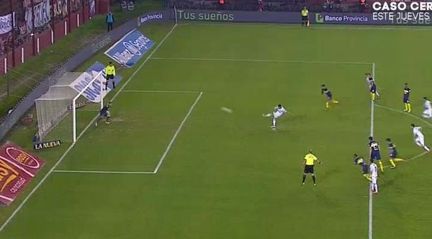 Mirá el penal que erró Lanús antes del final del primer tiempo con Boca