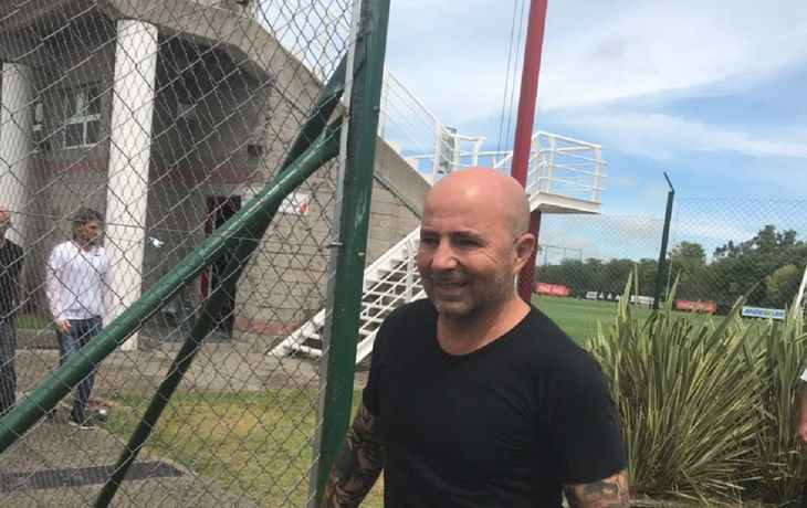 Sampaoli se dio un gusto y fue a la práctica del club es hincha