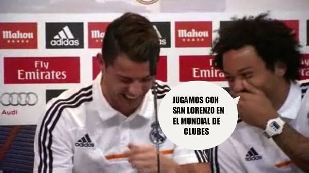 Insólito: pese al título aparecieron los afiches con cargadas para San Lorenzo