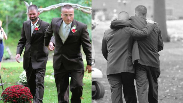 Un padre paró la boda de su hija para incluir al padrastro en la ceremonia