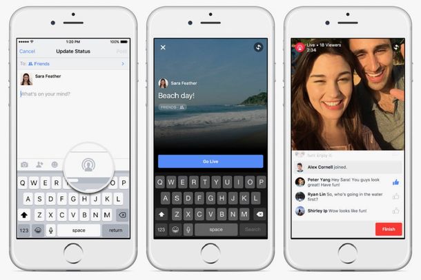 Facebook le da un empujón a la retransmisión de video en directo