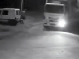 indignante: atropellaron a una perra con un camion de basura y la tiraron en una zanja