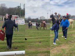 Jineteada violenta en San Miguel: proteccionistas fueron atacados a rebencazos 