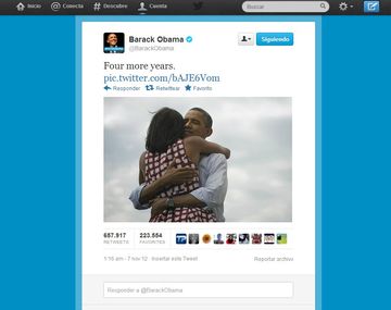 El tuit de Barack Obama fue el más retuiteado de la historia