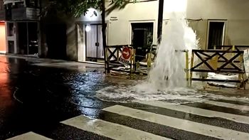 La rotura ocurrió en la esquina de Billinghurst y Peña
