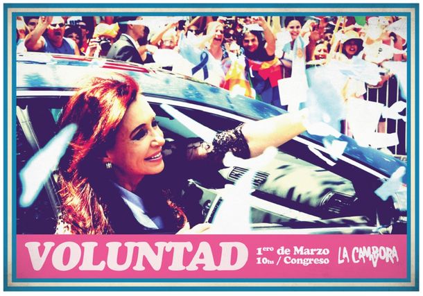 El centro porteño se llenó de afiches para convocar al acto en respaldo a CFK