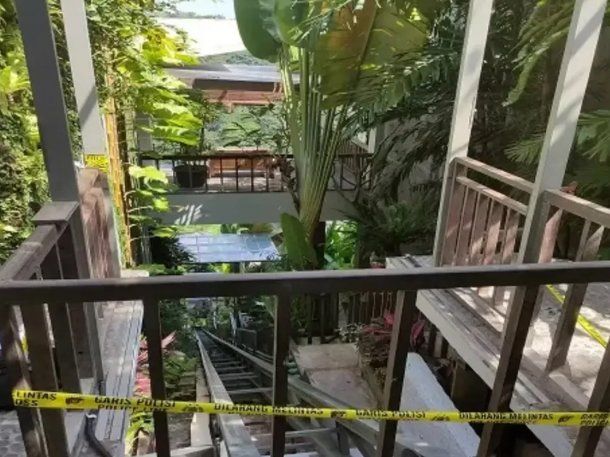 Indonesia: así cayó el famoso ascensor de un hotel de lujo