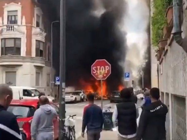 Fuerte explosión e incendio en el centro de Milán: una persona resultó herida