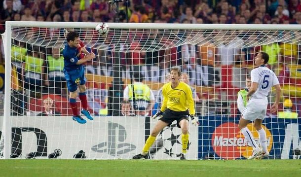 El gran salto de Messi para marcar el segundo del Barcelona
