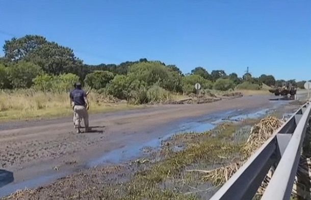 Caos y mal olor en Pinamar: la rotura de un caño cloacal provocó un desastre en Ruta 11