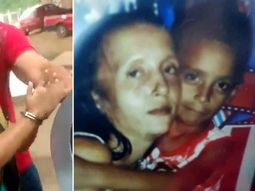 Izquierda: la mujer al ser detenida. Derecha: las víctimas del doble crimen