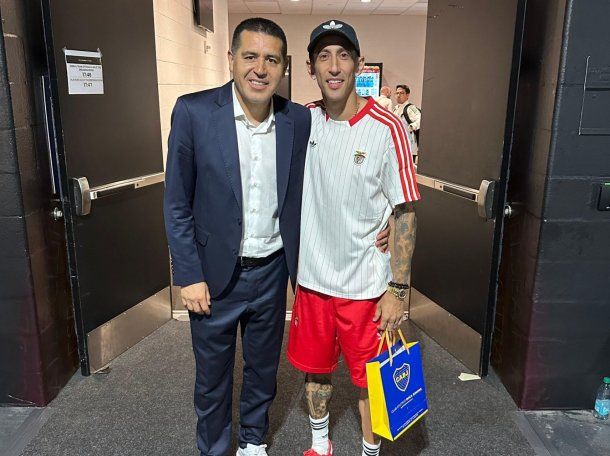 El encuentro entre Riquelme y Di María tras el empate de Boca en el Mundial de Clubes