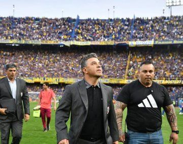 Marcelo Gallardo, en la Bombonera.