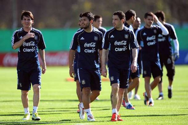 Entrenamiento Selección argentina Messi