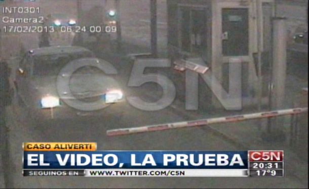 El video que muestra cuando el hijo de Aliverti llegaba al peaje
