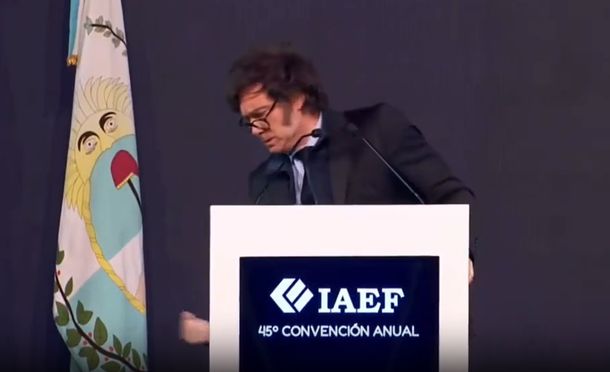 El desagradable gesto explícito de Javier Milei al hablar del gasto público