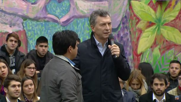 Macri encabezó un acto en Devoto, pero no habló del cacerolazo