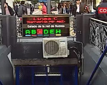 Paro sorpresivo en la línea C deja a 180 mil pasajeros sin subte