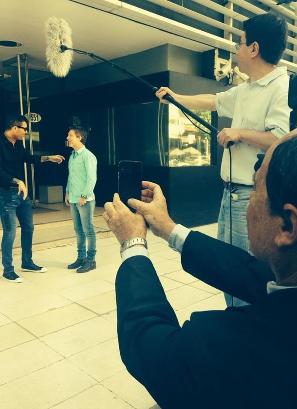 Marcelo Tinelli grabó con Adrián Suar su participación en Solamente vos