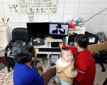 Familia china baño