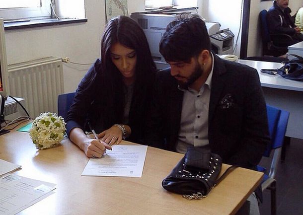 Diego Maradona Jr. se casó en Italia