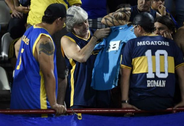 A puro abrazo barra, Di Zeo y Martin alentaron a Boca en Venezuela