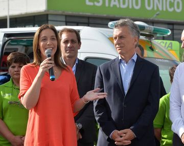 María Eugenia Vidal, Mauricio Macri y Horacio Rodríguez Larreta