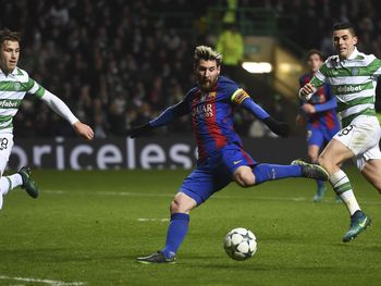Messi anotó el primer gol del Barcelona ante Celtic en Glasgow